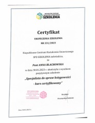 LEX TAX sp. z o.o. Biuro Rachunkowe Warszawa Bemowo Certyfikat 1