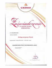 LEX TAX sp. z o.o. Biuro Rachunkowe Warszawa Bemowo Certyfikat 2
