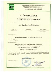 Optimum Accounting Agnieszka Misiołek Certyfikat 2