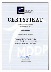 Biuro Rachunkowe VAVICOM Piaseczno Certyfikat 3