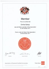 EMS Consulting & Tax Advisory Emilia Szkop Biuro Rachunkowe Warszawa Mokotów Certyfikat ACCA