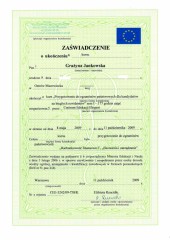 Pol-Compta Doradztwo Finansowo-Księgowe Jankowska Grażyna certyfikat 1