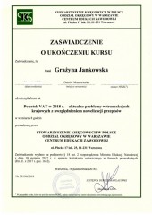 Pol-Compta Doradztwo Finansowo-Księgowe Jankowska Grażyna certyfikat 10