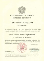 Biuks Biuro Rachunkowe Warszawa Certyfikat 5