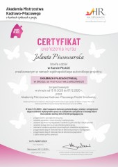 Hossa Usługi Księgowe Jolanta Piwowarska Biuro Rachunkowe Targówek certyfikat 2