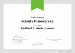 Hossa Usługi Księgowe Jolanta Piwowarska Biuro Rachunkowe Targówek certyfikat 4