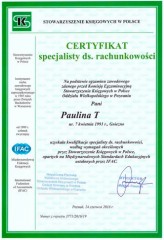 Biuro Rachunkowe MKF Certyfikat 6