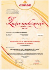 LEX TAX sp. z o.o. Biuro Rachunkowe Warszawa Bemowo Certyfikat 5