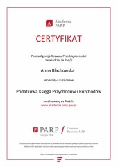 LEX TAX sp. z o.o. Biuro Rachunkowe Warszawa Bemowo Certyfikat 6