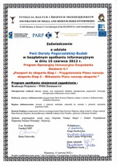 BPE EURO TARGI TERESA PRONDZINSKA Certyfikat 3