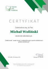 Kancelaria Podatkowa WOLIŃSCY Certyfikat 3