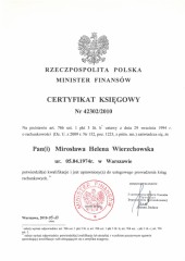 AZ Partners Biuro Rachunkowe Warszawa Bielany certyfikat 3